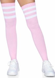 Leg Avenue Athlete Thigh Hi 3 Stripe Top - OS - Light Pink