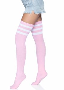 Leg Avenue Athlete Thigh Hi 3 Stripe Top - OS - Light Pink