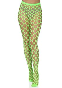 Leg Avenue Jumbo Pothole Net Tights - OS - Neon Green