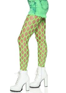 Leg Avenue Jumbo Pothole Net Tights - OS - Neon Green