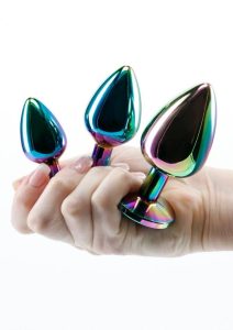 Rear Assets Aluminum Anal Plug Trainer Kit (3 pieces) - Multicolor