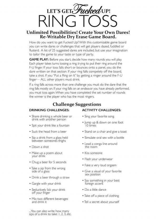 Let`s Get F`d Up Ring Toss Game