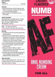 Numb AF Anal Numbing Flavored Cream 1.5oz - Cherry