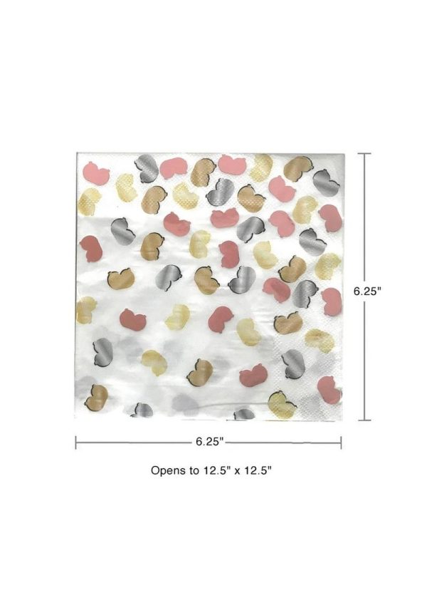 Glitterati Boobie Party Napkins (8 per Pack) - Multicolor