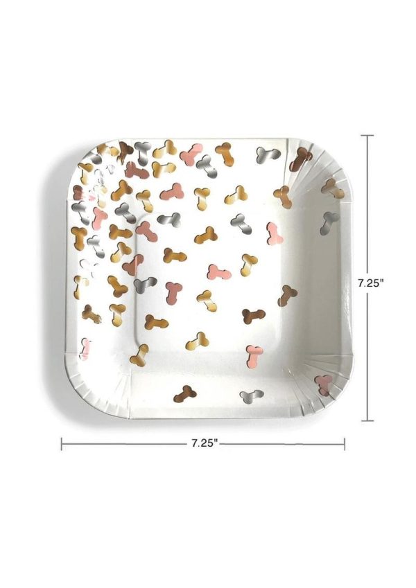Glitterati Boobie Party Plates (8 per Pack) - Multicolor
