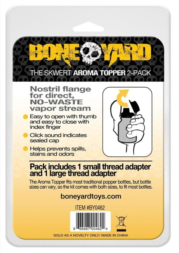 Boneyard Skwert Aroma Anal Hygiene Toppers (2 per pack) - Black