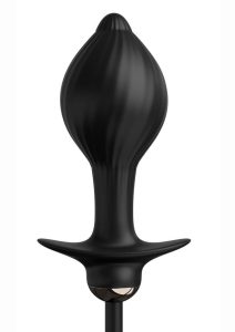 Anal Fantasy Elite Auto-Throb Rechargeable Silicone Inflatable Vibrating Plug - Black