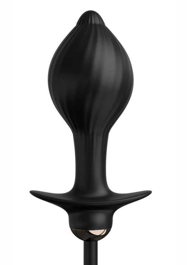 Anal Fantasy Elite Auto-Throb Rechargeable Silicone Inflatable Vibrating Plug - Black