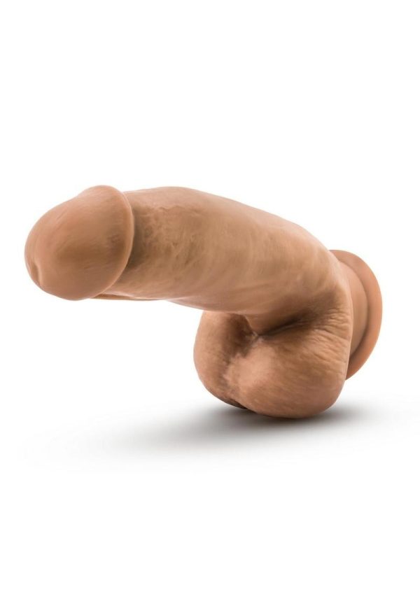 Dr. Skin Platinum Collection Silicone Dr. Samuel Dildo with Balls and Suction Cup 7in - Caramel