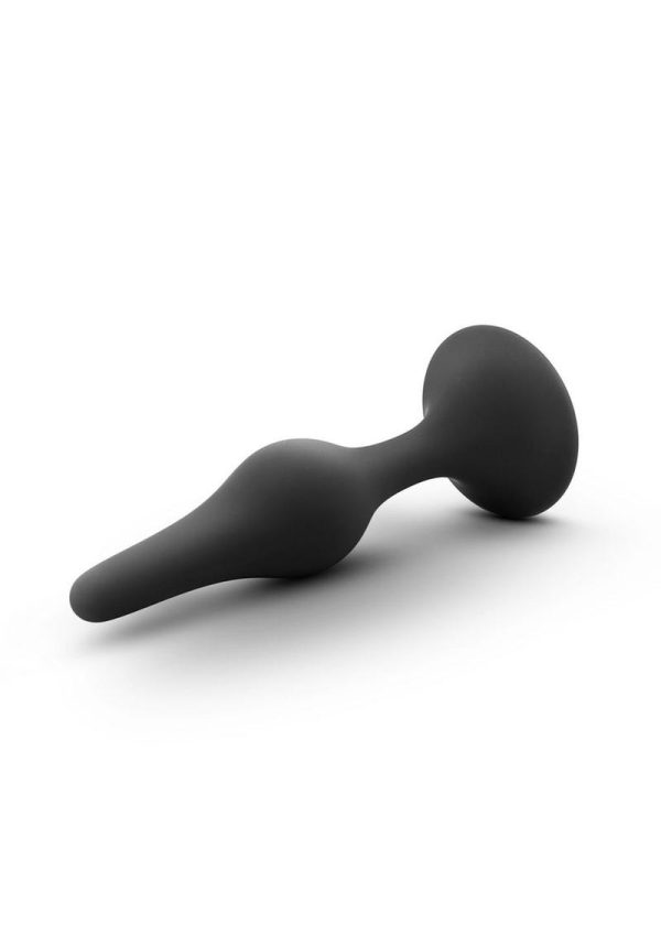 Anal Adventures Platinum Silicone Beginner Plug - Small - Black