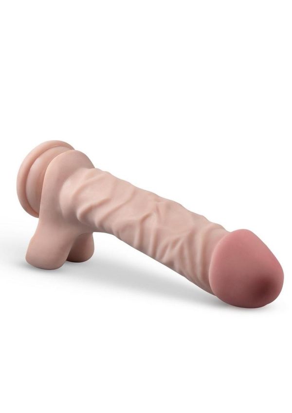 Dr. Skin Plus Gold Collection Posable Dildo with Balls 9in - Vanilla