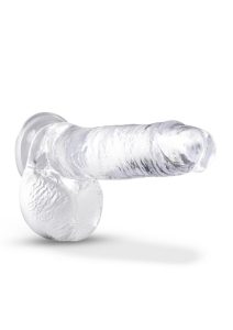 B Yours Plus Rock n` Roll Realistic Dildo with Balls 7.25in - Clear