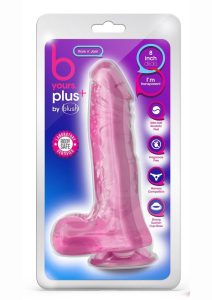 B Yours Plus Ram n` Jam Realistic Dildo with Balls 8in - Pink