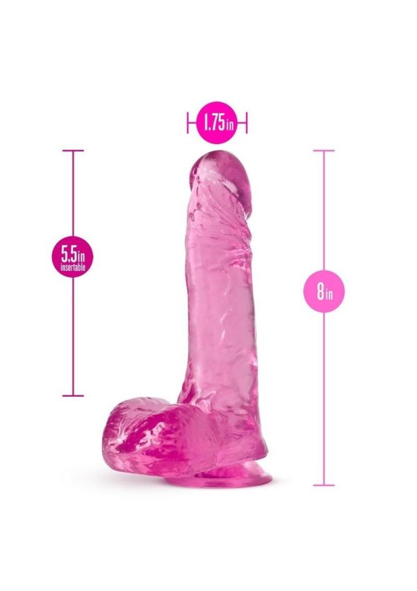 B Yours Plus Ram n` Jam Realistic Dildo with Balls 8in - Pink