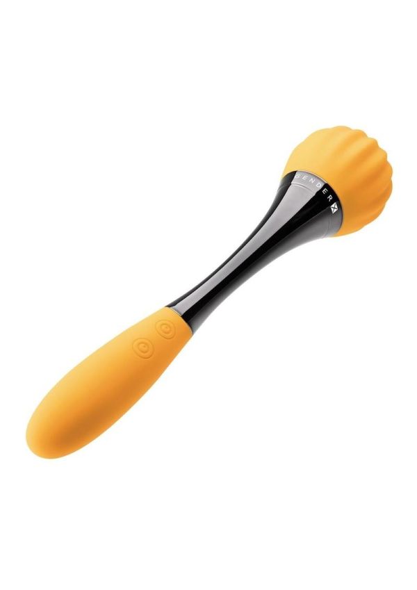 Gender X Sunflower Silicone Rechargeable Dual End Vibrator - Yellow/Black