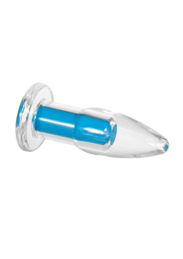 Gender X Electric Blue Silicone Rechargeable Vibrator with Remote Control - Clear/ Blue