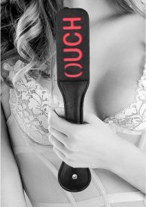 Ouch! Bonded Leather Paddle - Red/Black