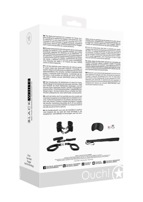 Ouch! Bed Post Bindings Restraint Kit - Black
