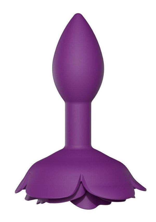 Open Roses Silicone Anal Plug - Small - Purple Rain