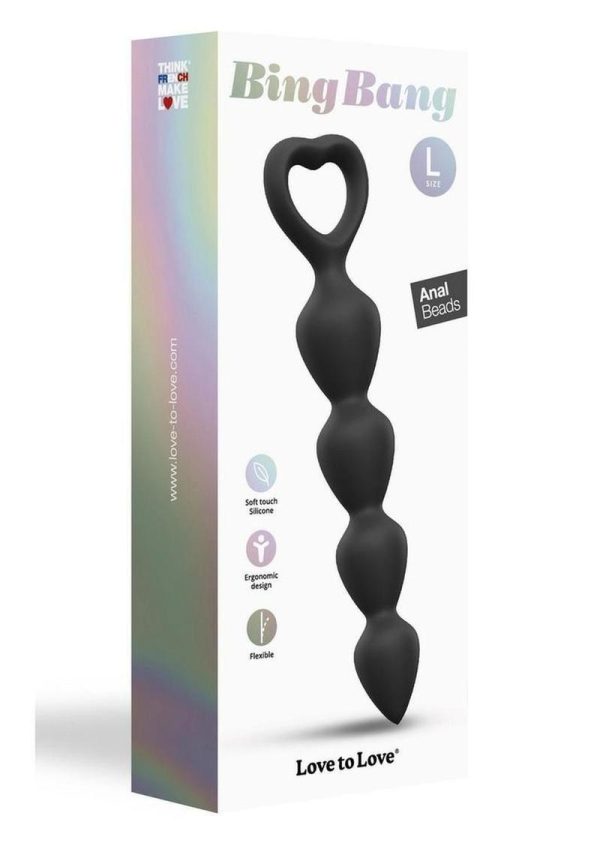 Bing Bang Silicone Anal Beads - Large - Black Onyx