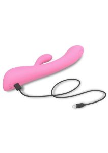 Bunny and Clyde Rechargeable Silicone Rabbit Vibrator - Pink Passion