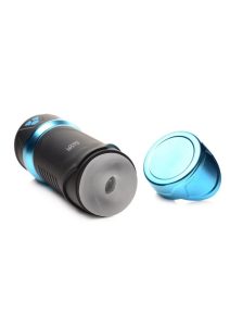 LoveBotz Auto Milker Intense Rechargeable Sucking Masturbator - Black/Blue