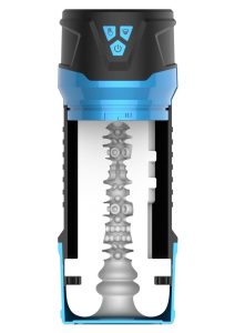 LoveBotz Auto Milker Intense Rechargeable Sucking Masturbator - Black/Blue