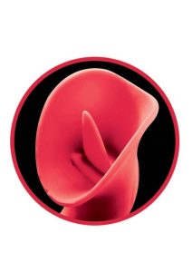 Princess Passion Heat Rechargeable Silicone Warming Vibrator with Clitoral Wheel - Coral