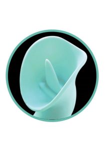 Princess Passion Heat Rechargeable Silicone Warming Vibrator with Clitoral Wheel - Aqua