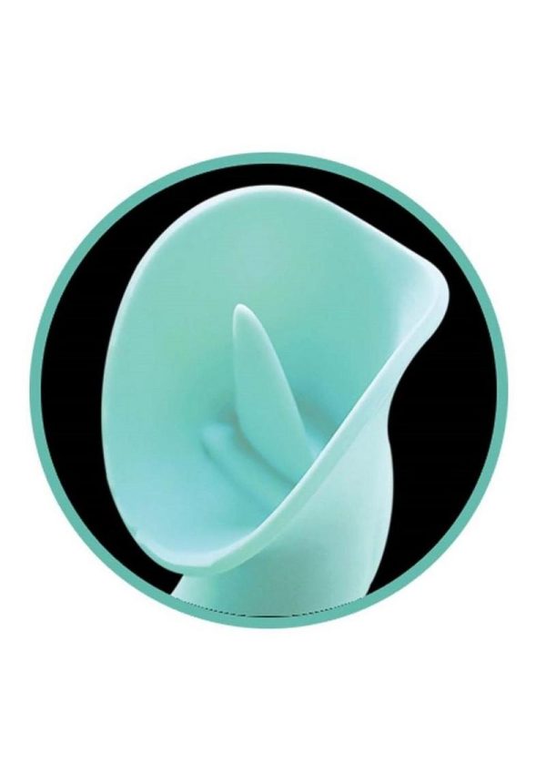 Princess Passion Heat Rechargeable Silicone Warming Vibrator with Clitoral Wheel - Aqua
