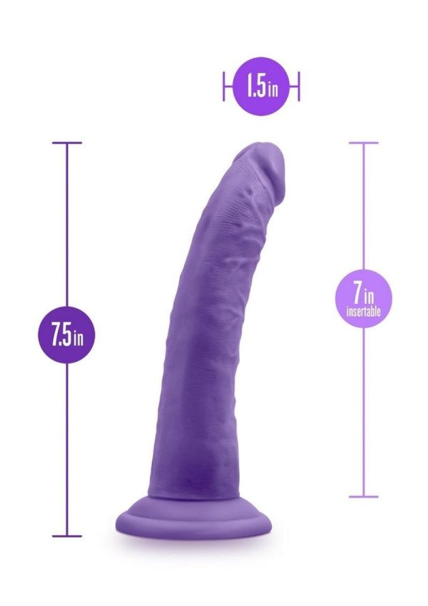 Au Naturel Bold Jack Dildo with Suction Cup 7in - Purple