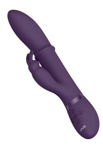 Vive Halo Rechargeable Silicone Ring Rabbit Vibrator - Purple