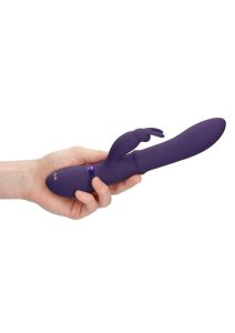 Vive Halo Rechargeable Silicone Ring Rabbit Vibrator - Purple