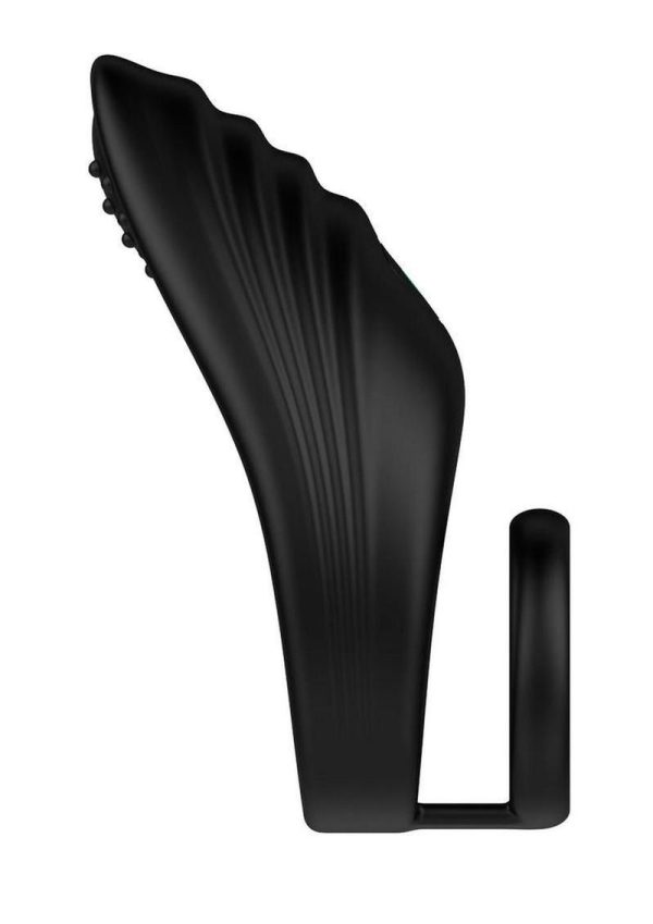 Nexus Enhance Rechargeable Silicone Vibrating Cock and Ball Ring - Black
