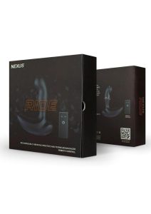 Nexus Ride Rechargeable Silicone Vibrating Prostate and Perinium Massager with Remote Control - Black