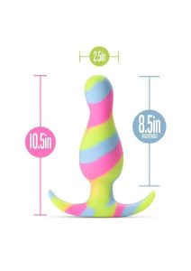 Avant Kaleido Lime Silicone Anal Plug - Multicolor