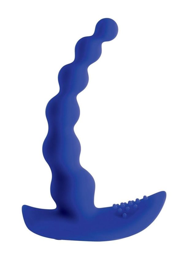 Gender X Beaded Pleasure Rechargeable Silicone Anal Beads with Remote Control - Blue