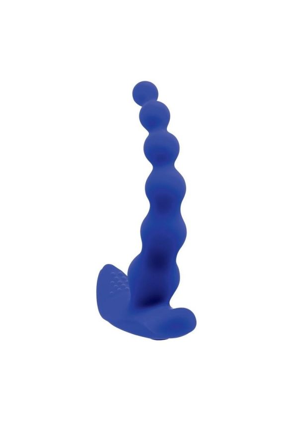 Gender X Beaded Pleasure Rechargeable Silicone Anal Beads with Remote Control - Blue
