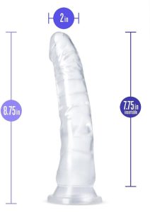 B Yours Diamond Glisten Dildo 8.75in - Clear
