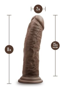 Dr. Skin Platinum Collection Dr. Shepherd Silicone Dildo with Suction Cup 8in - Chocolate