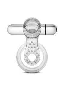 Stay Hard Vibrating Tongue Ring - Clear/Silver