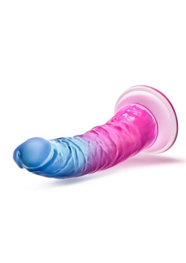 B Yours Beautiful Sky Dildo 7in Sunset - Pink/Blue