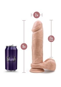 Dr. Skin Platinum Collection Silicone Dr. Julian Dildo with Balls and Suction Cup 9in - Vanilla