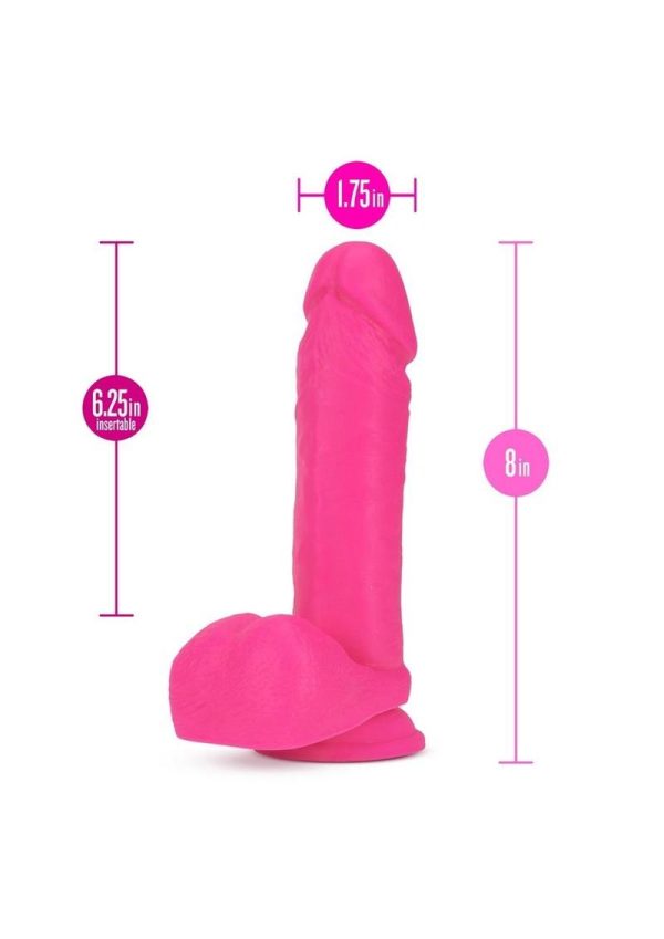 Neo Dual Density Dildo 8in - Neon Pink