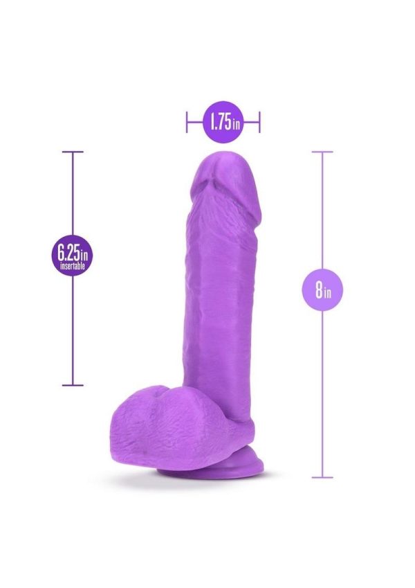 Neo Dual Density Dildo 8in - Neon Purple