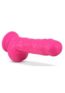 Neo Dual Density Dildo 9in - Neon Pink