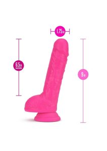 Neo Dual Density Dildo 9in - Neon Pink