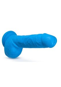 Neo Dual Density Dildo 9in - Neon Blue