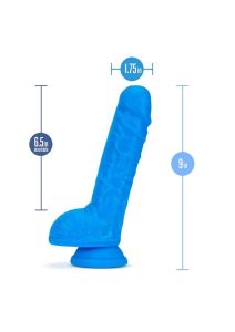 Neo Dual Density Dildo 9in - Neon Blue