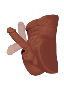 PDX Plus Perfect Ride Posable Male Masturbator - Caramel
